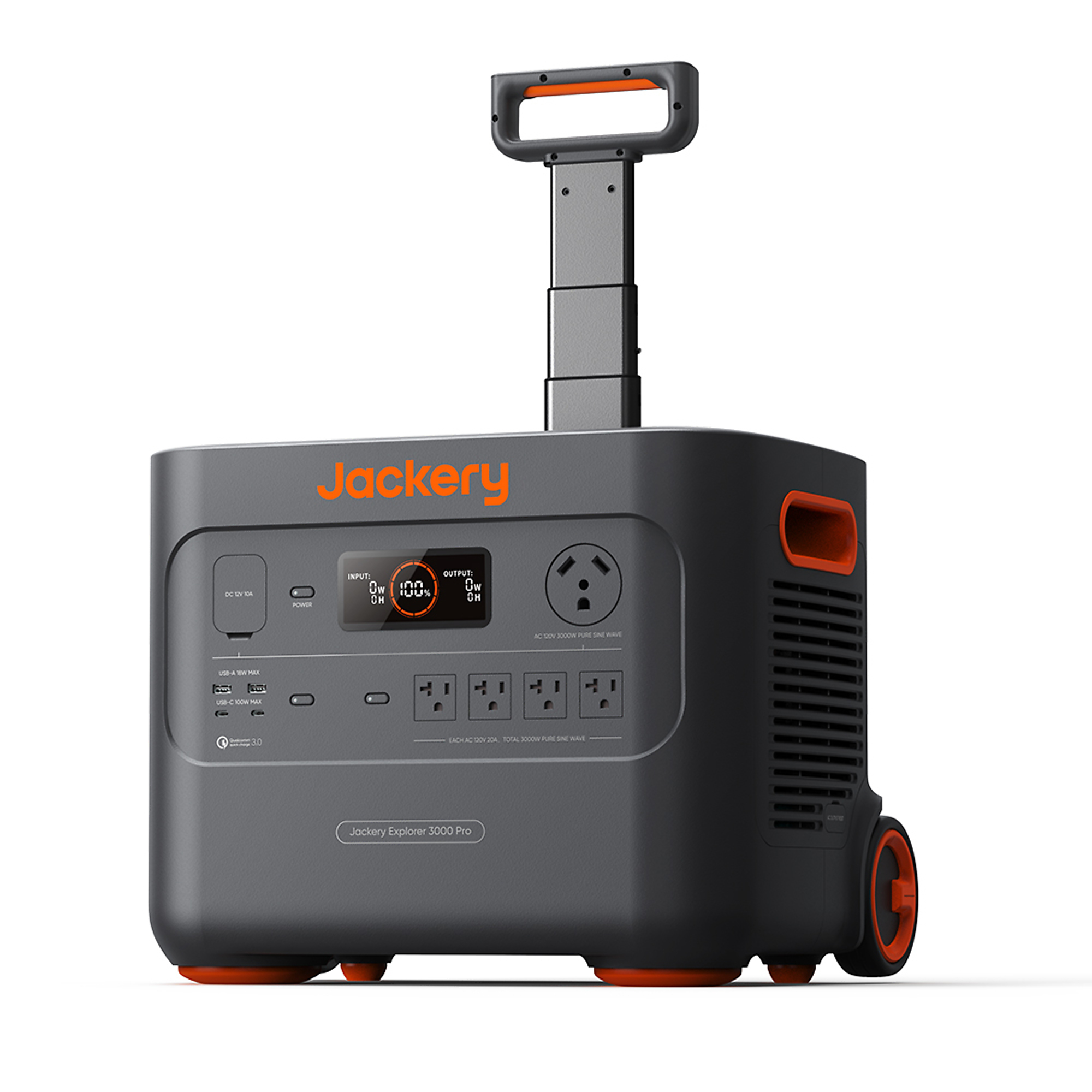 Jackery Portable Power Station Explorer 3000 Pro — 3024Wh, 2x100W PD Ports, 2.4H Full Charge, Compatible with SolarSagas, Model# 70-3000-USOR01